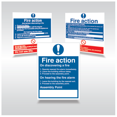 Mandatory Fire Action Signs