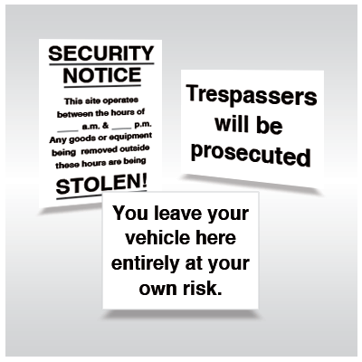 General Security Signs
