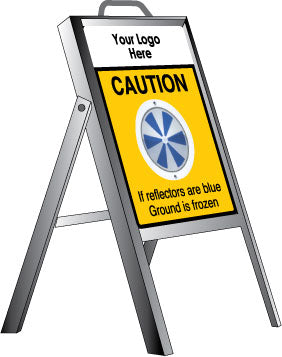 Ice Warning Sign For Stand - ICEW1/ASX - Direct Signs