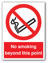 No smoking beyond this point - Direct Signs