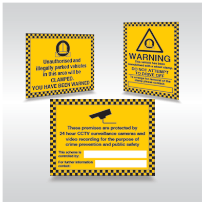 CCTV And Clamping Signs