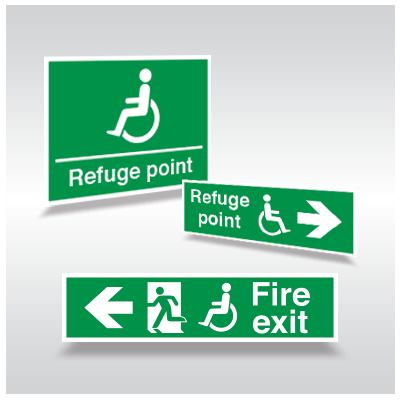 Fire Safety Disabled Exit Signs