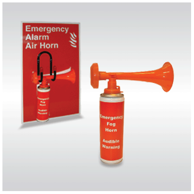 Emergency Alarm Air Horn Signs