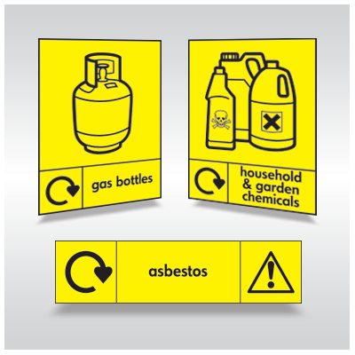 Hazardous Recycling Signs