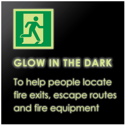 Glow In The Dark Fire Safety Signs