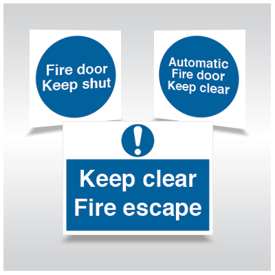 Fire Safety Mandatory Door Signs