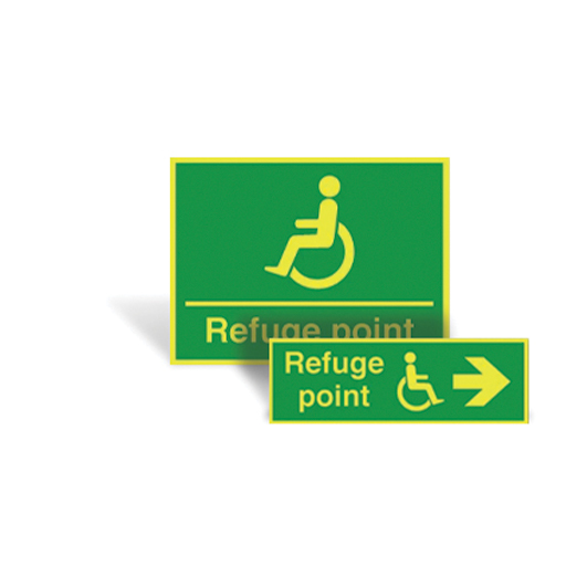 Photoluminescent Disabled Fire Exit Signs