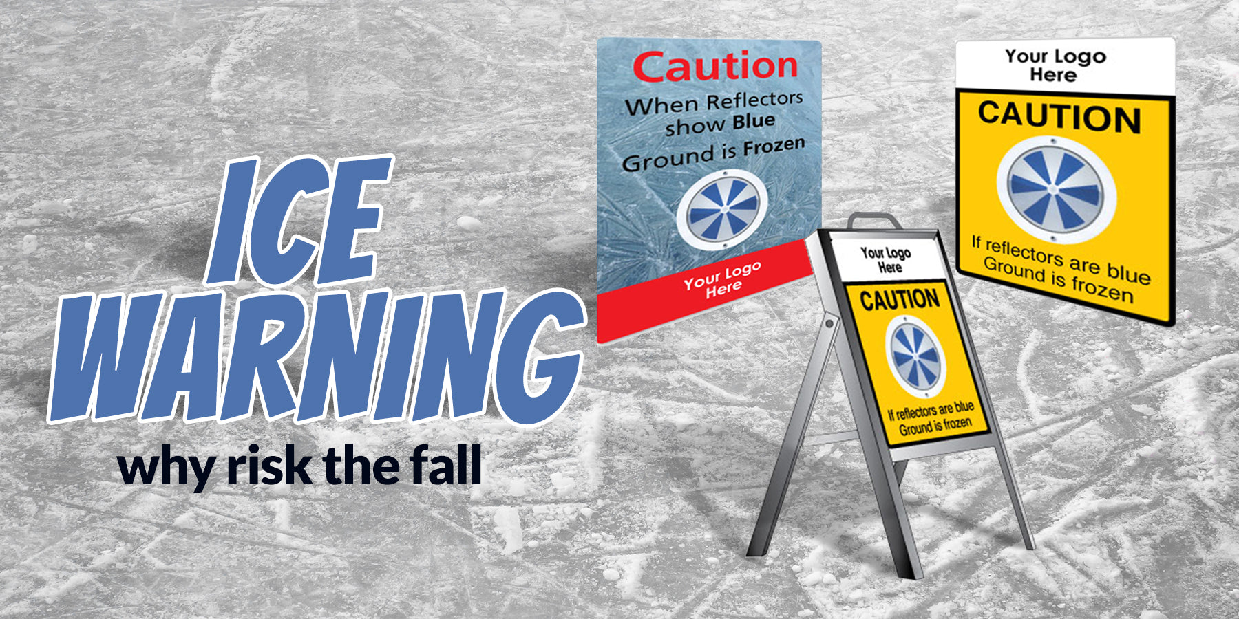 Iceman Sign Ice Warning - Direct Signs