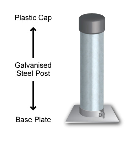 76mm 3.5 Metre Galvanised Post - Direct Signs