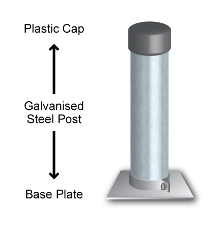 76mm 2.5 Metre Galvanised Post - Direct Signs
