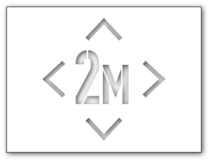 2m Social Distancing Stencil - Direct Signs