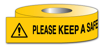 Please keep a safe distance of 2 metres floor tape - Direct Signs