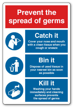 Prevent the spread of germs - Direct Signs