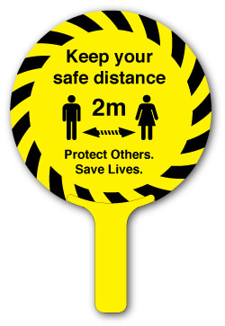 Keep your social distance... (Paddle sign) - PDCV4 - Direct Signs