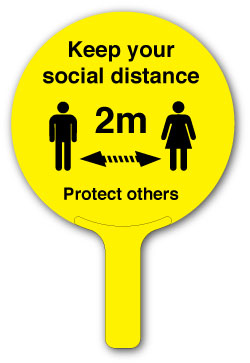 Keep your social distance... (Paddle sign) - PDCV3 - Direct Signs