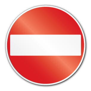 No Entry 600mmx600mm (Self Adhesive) - Direct Signs