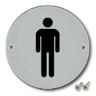 Satin Anodised Aluminium Gents Toilet Sign - Direct Signs
