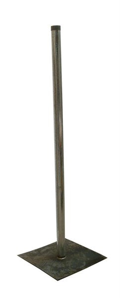 76mm 2 Metre Galvanised Post with Base Attached - Direct Signs