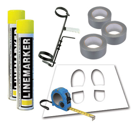 Footprint Social Distancing Stencil Pack - Direct Signs