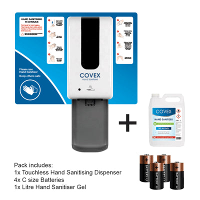 Touchless Hand Sanitising Station Wall Sign Pack - Direct Signs