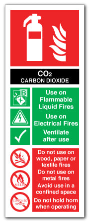 CO2 CARBON DIOXIDE - Fire equipment sign - Direct Signs