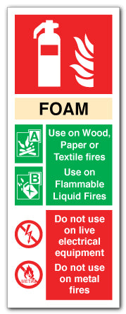 FOAM - Fire equipment sign - Direct Signs