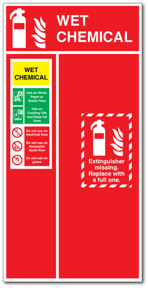 WET CHEMICAL - Fire extinguisher holder - Direct Signs