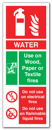 WATER - Fire equipment sign - Direct Signs