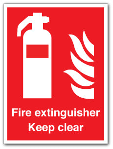 Fire extinguisher Keep clear - Direct Signs