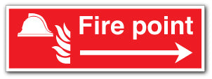 Fire point - arrow right - Direct Signs