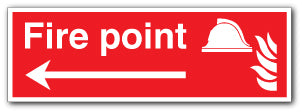 Fire point - arrow left - Direct Signs