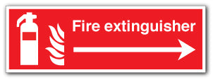 Fire extinguisher - arrow right - Direct Signs