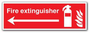 Fire extinguisher - arrow left - Direct Signs