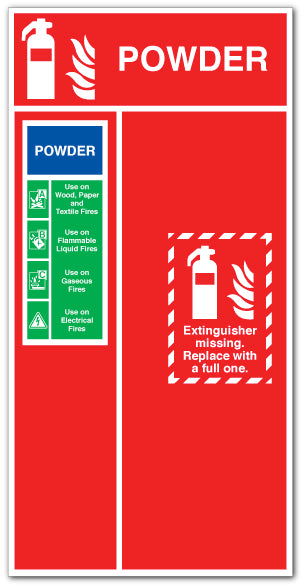 POWDER - Fire extinguisher holder - Direct Signs