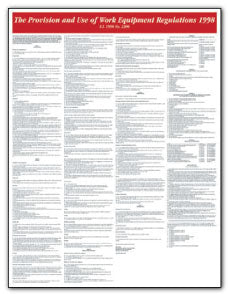 The Provision and Use of Work Equipment Regulations 1998 - Screen printed Semi rigid PVC - Direct Signs