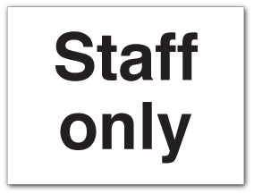 Staff only - Direct Signs