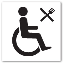 Disabled dining access symbol - Direct Signs
