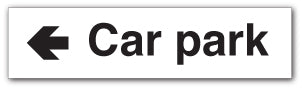 Car park arrow left - Direct Signs