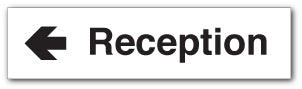 Reception arrow left - Direct Signs