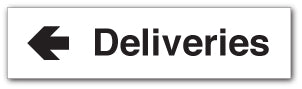 Deliveries arrow left - Direct Signs