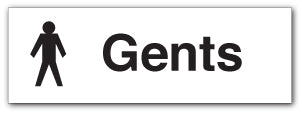Gents + symbol - Direct Signs