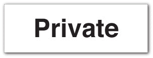 Private - Direct Signs