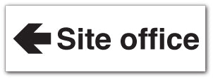 Site office arrow left - Direct Signs