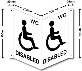 Projecting DISABLED WC + symbol - Direct Signs