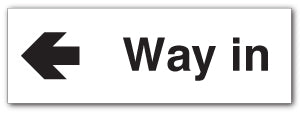 Way in arrow left - Direct Signs