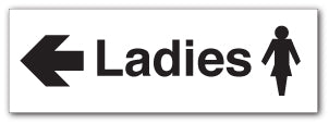 Ladies + symbol arrow left - Direct Signs