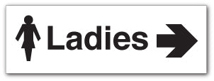 Ladies + symbol arrow right - Direct Signs