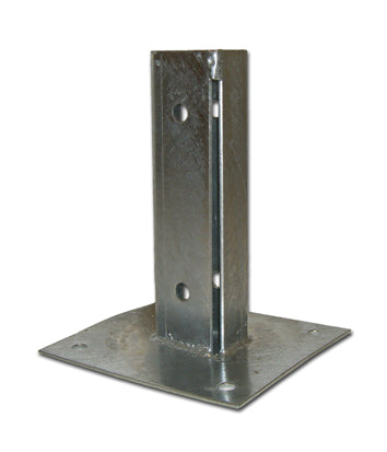 Galvanised Steel Rectangular Post Base - GLB2M-BASE - Direct Signs