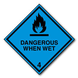 DANGEROUS WHEN WET with class no.4 - Direct Signs