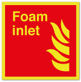 Foam inlet - Photoluminescent Rigid PVC / 250mm X 250mm - Direct Signs